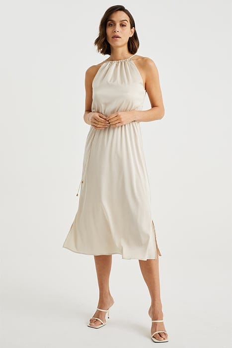 DRESS MID LENGTH BEIGE 1