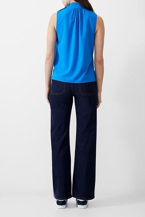 TURTLE S/LESS CREPE LIGHT TOP BRIGHT BLUE 3