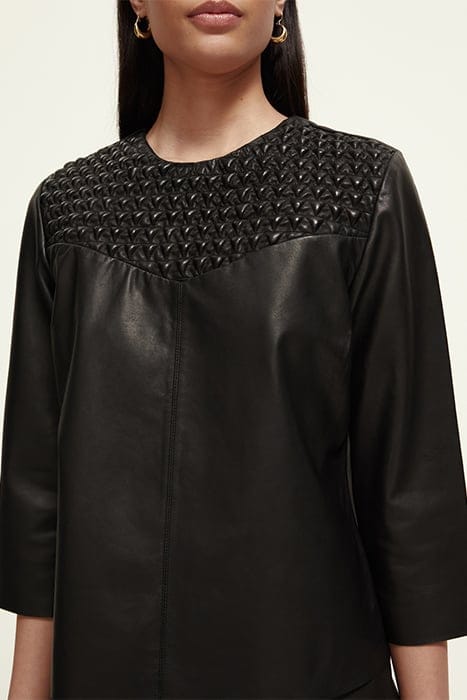 LEATHER TEE BLACK 7