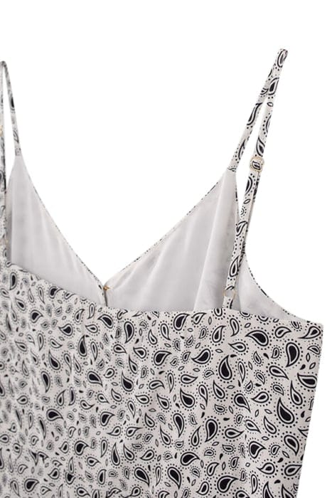 CASHMERE PRINT WHITE DRESS 3