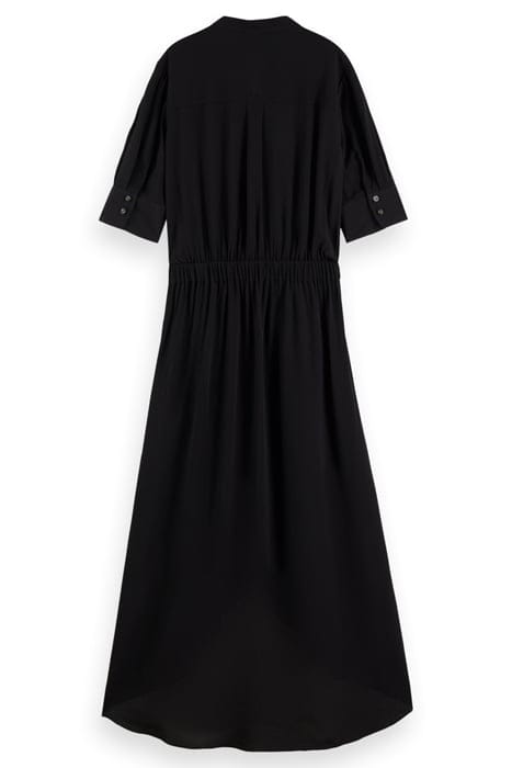 MIDI DRESS WITH HIGH LOW HEM BLACK 5