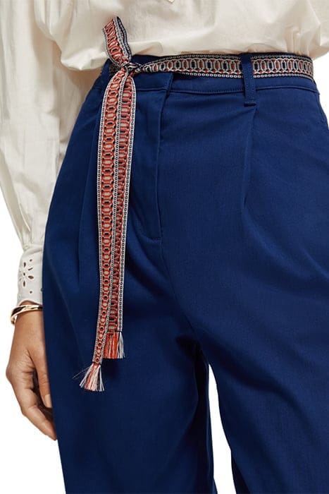 ROSE - PLEATED HIGH RISE WIDE LEG WORKWEAR PANTS MARINE 7