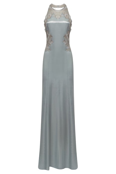 FERN METALLIC MAXI DRESS — SILVER 3