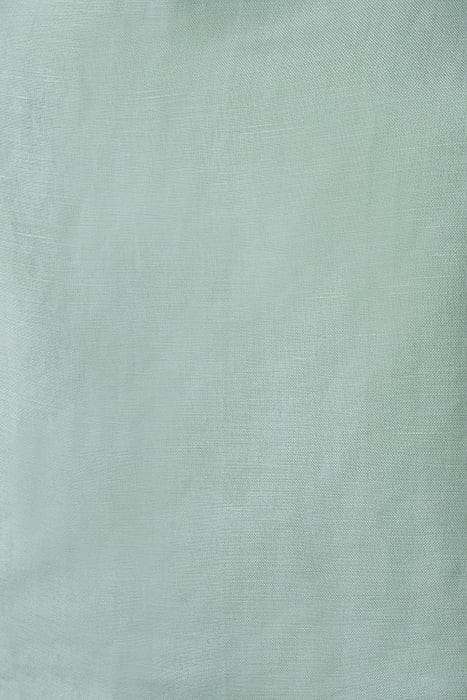 JESSICA LACE UP SQUARE NECK LINEN TOP GREEN 3