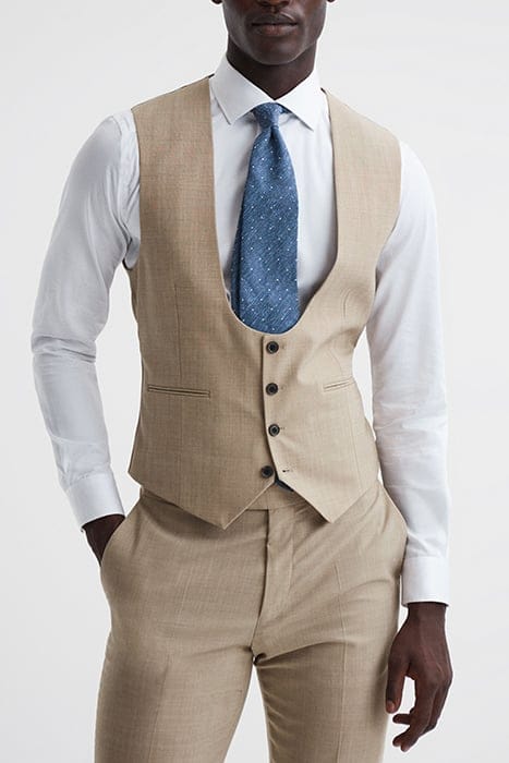 WISH WAISTCOAT OATMEAL — CLASSIC FIT 1
