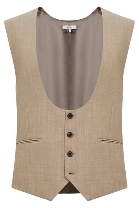WISH WAISTCOAT OATMEAL — CLASSIC FIT 3