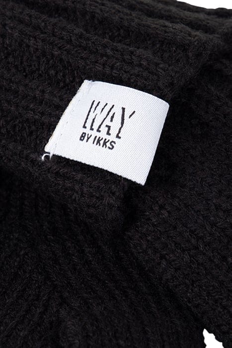 GIRLS’ BLACK KNIT GLOVES BLACK 3