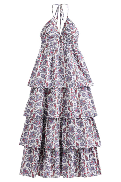 RUCHED TIERED MAXI DRESS NIGHTSHADOW BLUE 3