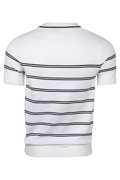LUX TROPHY STRIPE SS ECRU / MARINE 2