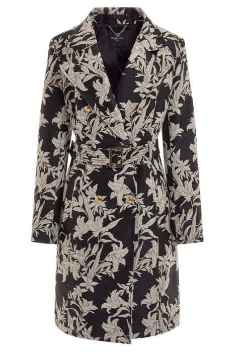 MARCIANO BY GUESS SUNBURST TRENCH BLACK PRINT 4