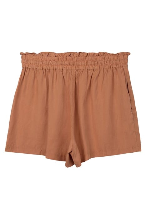 LILY ELASTIC WAIST DRAWSTRING SHORT TERRACOTA 2