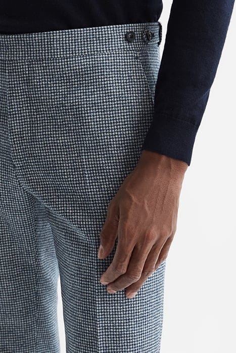 ROGAN PUPPYTOOTH SUIT PANTS — BLUE 5