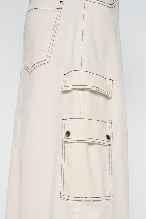 SLUB TWILL SKIRT ECRU 7