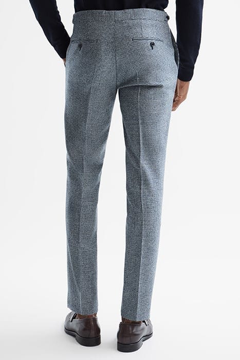 ROGAN PUPPYTOOTH SUIT PANTS — BLUE 2