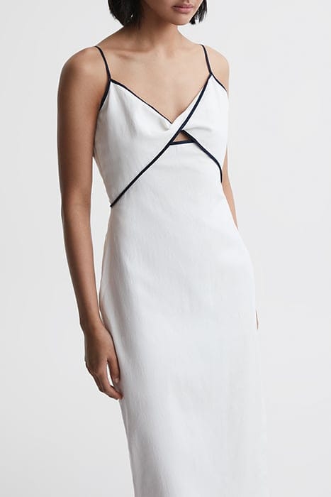 LEONA STRAPPY MIDI DRESS — WHITE 4