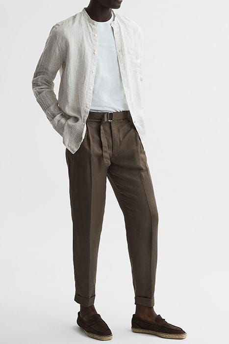 OCEAN CASUAL SHIRT — OATMEAL/WHITE 3