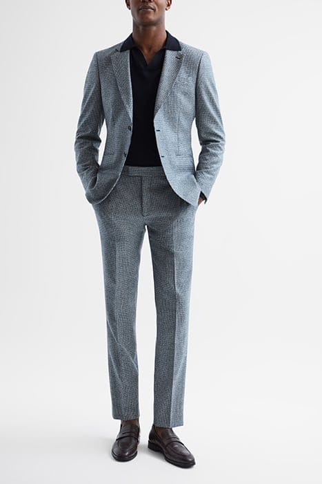ROGAN PUPPYTOOTH SUIT PANTS — BLUE 3