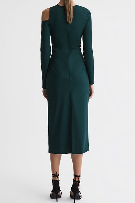 TIFFANY JERSEY MIDI DRESS — TEAL 3