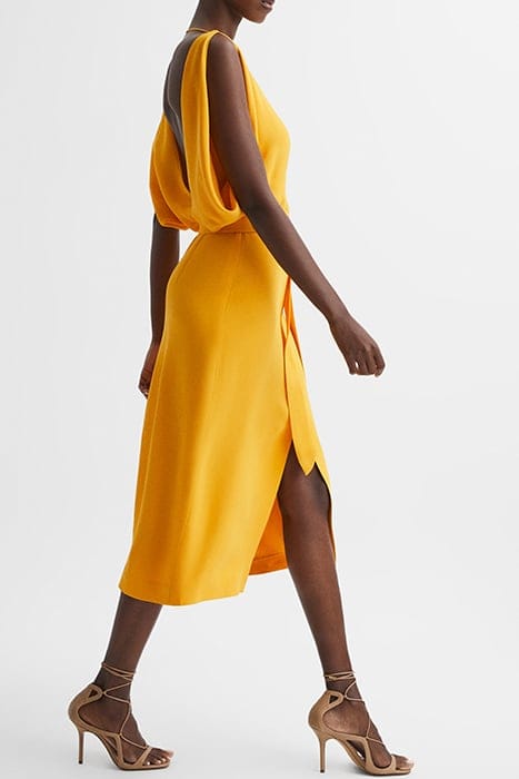 KALEA SPLIT MIDI DRESS — YELLOW 4