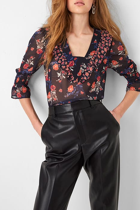 ELLA ROSE RECYCLD LACE MX SHRT UTILITY BLUE MULTI 1