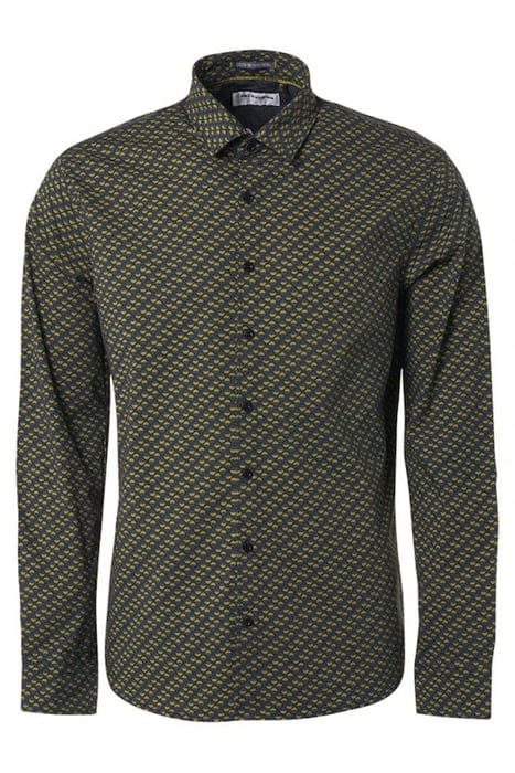 SHIRT STRETCH ALLOVER PRINTED OLIVE 4