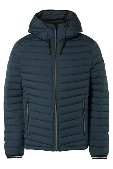 JACKET HOODED SHORT FIT PADDED SHADOW BLUE 4
