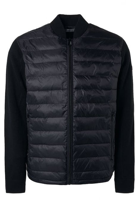 CARDIGAN KNITTED BODY WOVEN PADDED BLACK 4