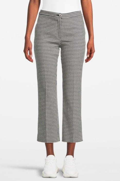 GAIO 4 PANTALONE VICHY STRETCH NAVY/ECRU 1