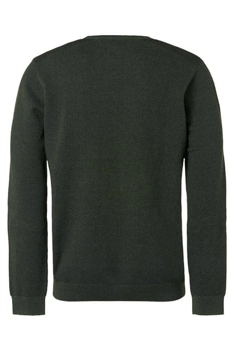 PULLOVER CREWNECK 2 COLOURED JACQUARD DARK GREEN 5