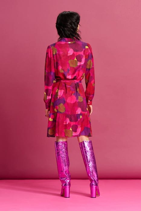 DRESS - BRUSHWORK FIERY PINK 3