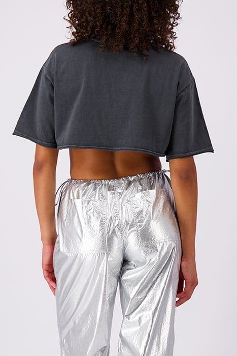 UNIVERSITY CROPPED TEE BLACK 2