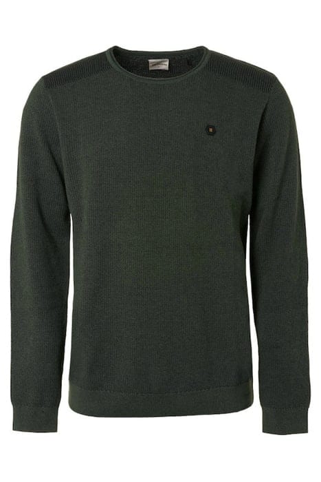 PULLOVER CREWNECK 2 COLOURED JACQUARD DARK GREEN 4