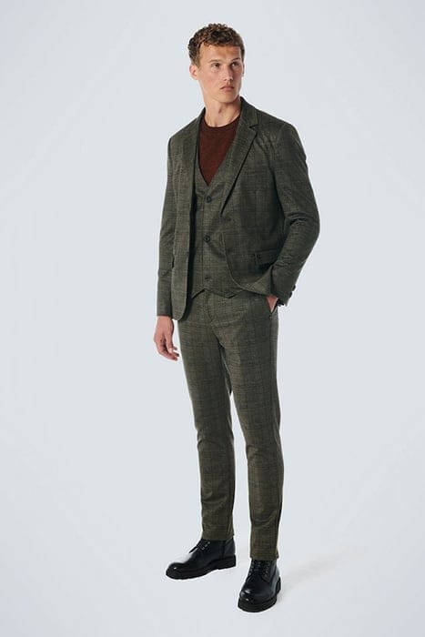 BLAZER JERSEY STRETCH CHECK TAUPE 3
