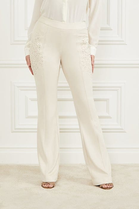 MARCIANO BY GUESS LORRAINE PANT IVORY BONE 1