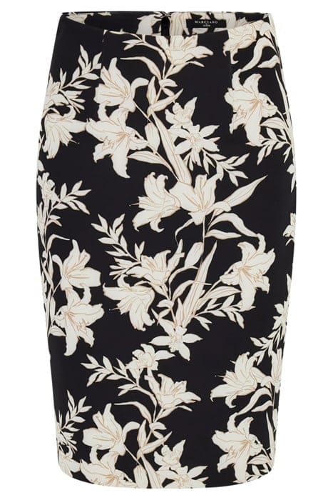 MARCIANO BY GUESS SUNBURST PENCIL SKIR SUNBURST BLACK PRINT 4