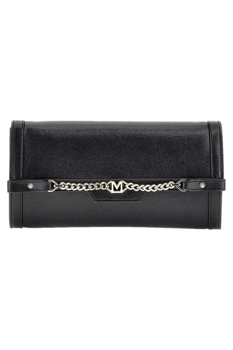 MARCIANO BY GUESS MEDIUM SATCHEL CHAIN JET BLACK CLUTCH BAG 1