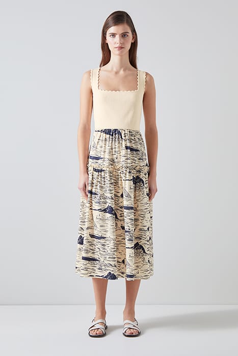 DR CROSBY RIVERA DRESS NAVY/CREAM 1