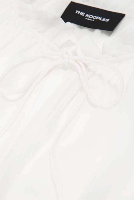 SHORT SLEEVED VAPOROUS CROP TOP OFF WHITE 7