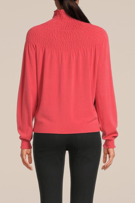 SMOCKED SWEATER BASIC KNIT ROUGE 2
