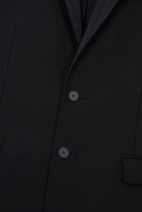 SATIN LAPEL CROSSED JACKET BLACK 7