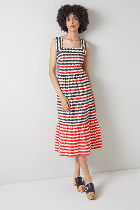 DR JUNE - WAVE PRINT SUN NAVY/WHITE 4