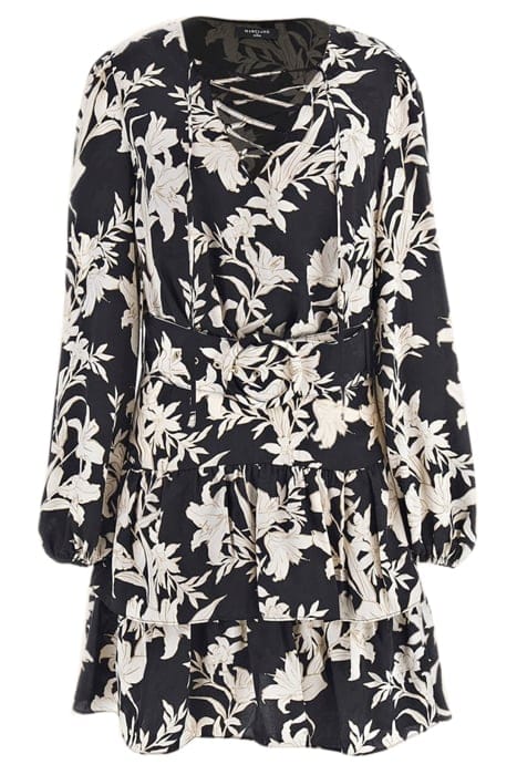 MARCIANO BY GUESS SUNBURST FLARE DRESS BLACK PRINT 3