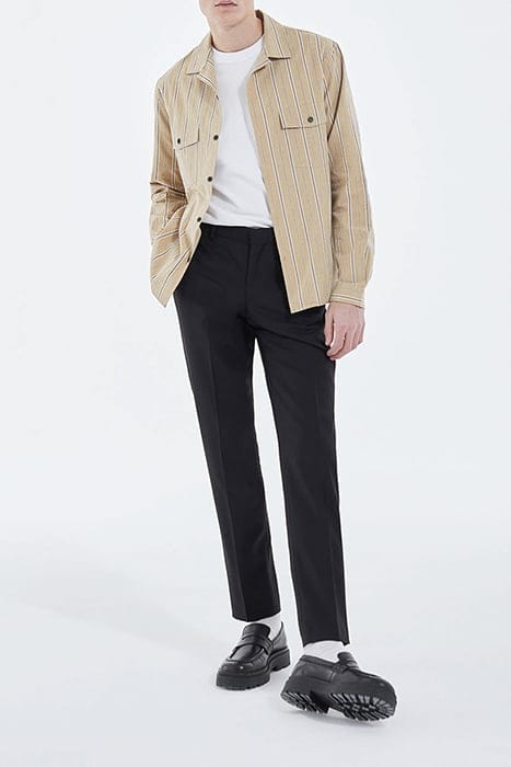 LONG-SLEEVED SHIRT WITH CHEST POCKETS CAMEL / BLACK 3