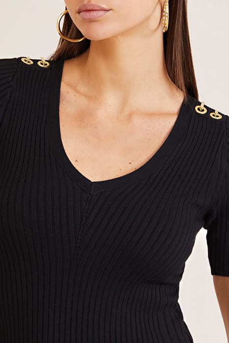 MARCIANO BY GUESS ALICE SS V NECK SWEA JET BLACK A996 5