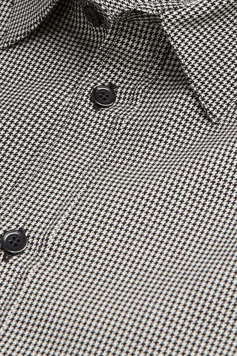 FEATHER PRINT SHIRT BLACK WHITE 7