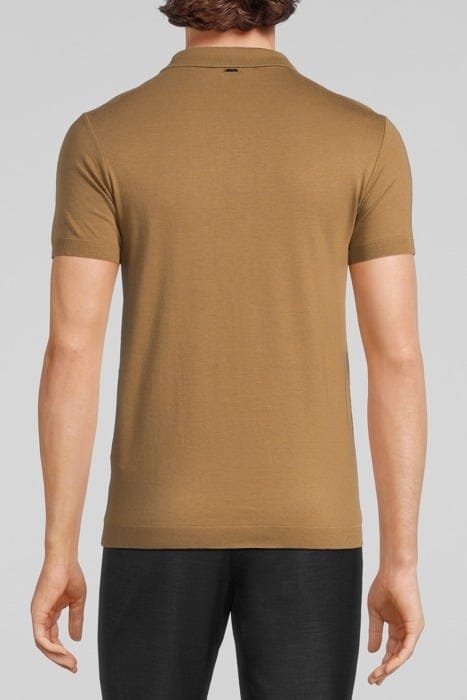 CAPPUCCINO COTTON MODAL POLO SHIRT CAPPUCINO 2