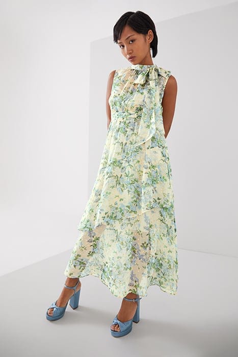 DR ROBYN NEON PRINT DRESS CREAM 1