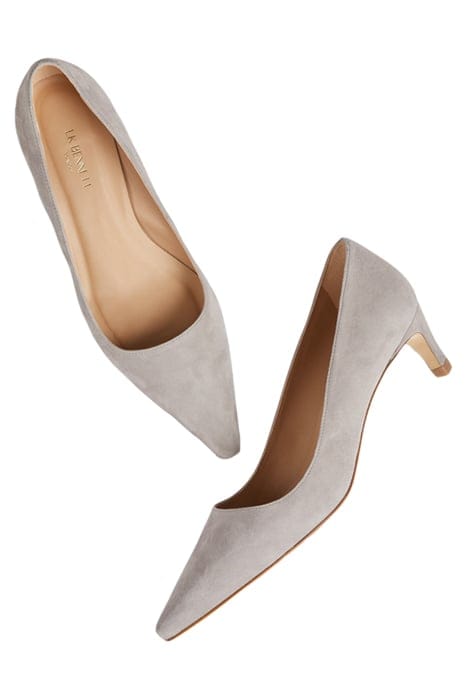 AVA SET BACK HEEL COURT PALE GREY 3