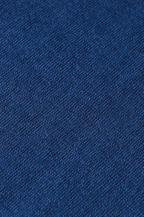 CREW NECK WITH NYLON DETAILS OCEAN BLUE 3