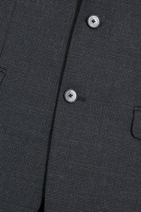 MICRO HOUNDSTOOTH PATTERN SUIT JACKET BLACK 2